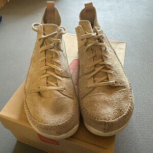 Clarks Original Mens Wallabees Trigenic Flex ,Sand Suede, Mens 11